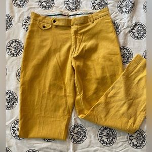 Polo by Ralph Lauren brand corduroy fabric yellow pants